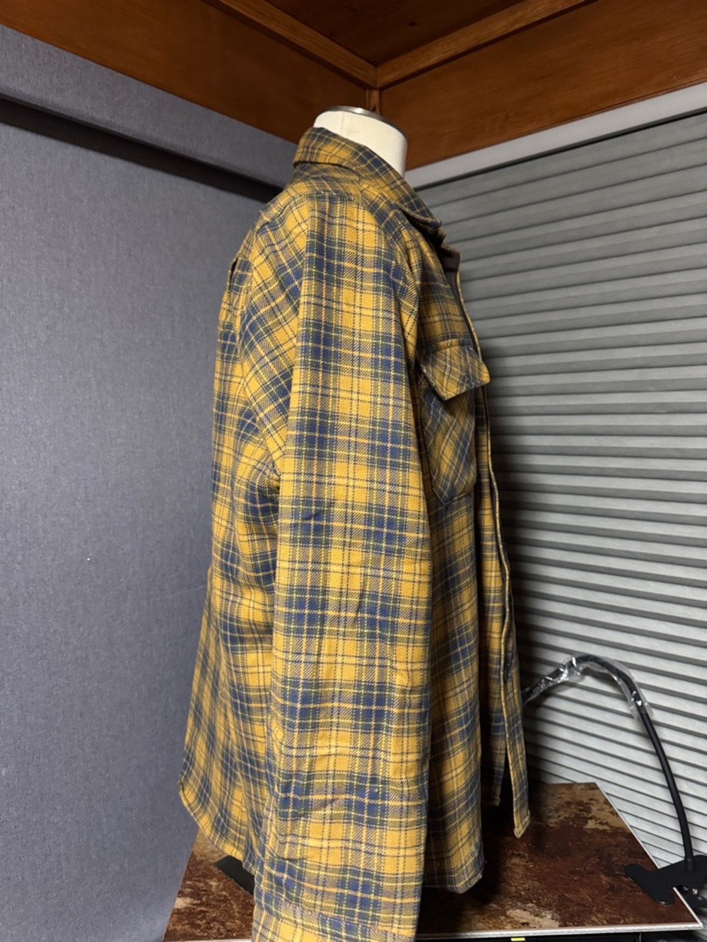 Pendleton Yellow & Navy Plaid Shirt Jacket - Picture 4 of 9